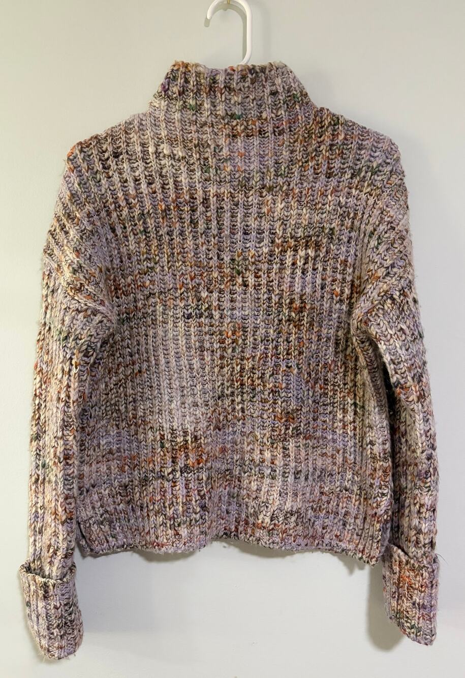 Madewell Chunky Marled Mock Neck Sweater Women's Small Multicolor Knit